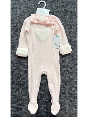 NWT PL Baby Footie and Headband Set Size 9 Months